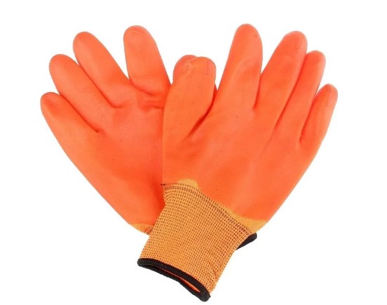 Перчатки нейлоновые Greengo, с ПВХ пропиткой, размер 10, оранжевые ...